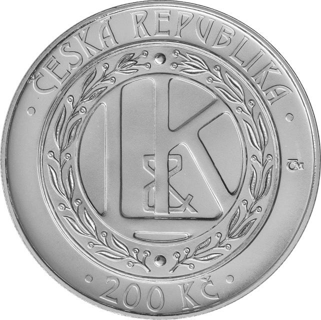 Stříbrná mince 200 Kč Výroba prvního automobilu v Mladé Boleslavi 100. výročí 2005 Proof