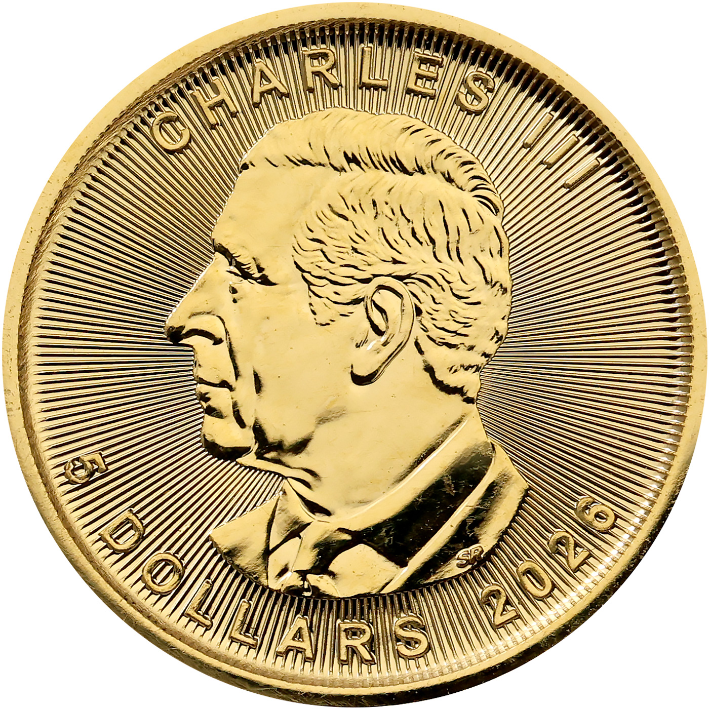 Zadní strana Arany befektetési érme juharlevél 1/10 Oz 