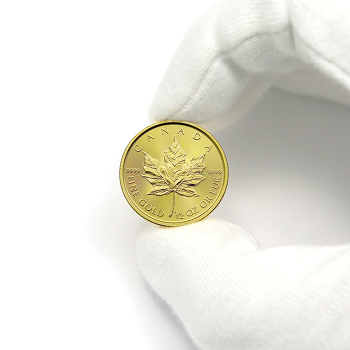 Zlatá investiční mince Maple Leaf 1/2 Oz 
