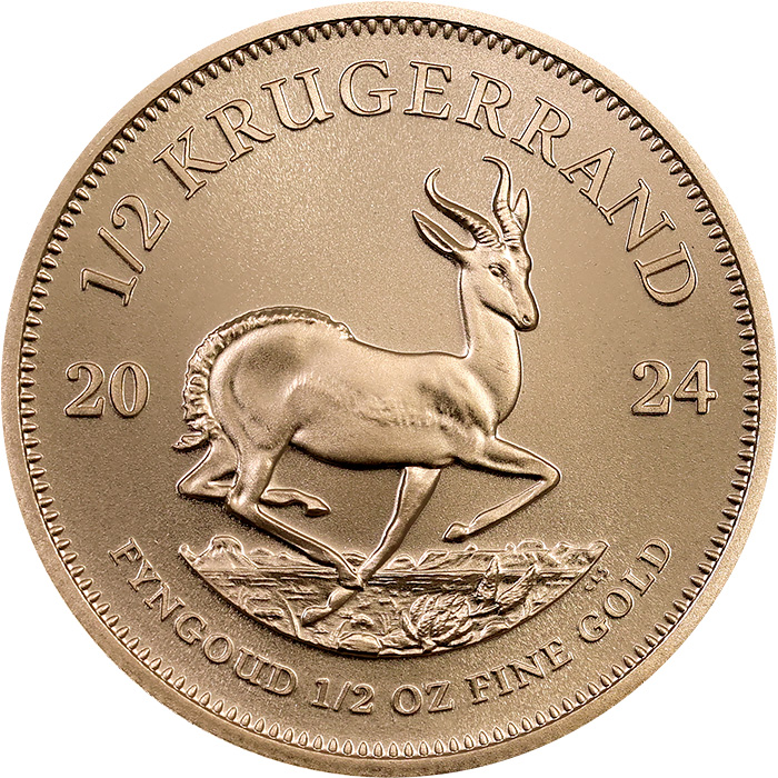 Přední strana Zlatá investičná minca Krugerrand 1/2 Oz