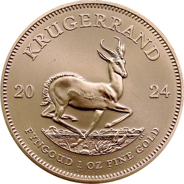 Přední strana Zlatá investiční mince Krugerrand 1 Oz 