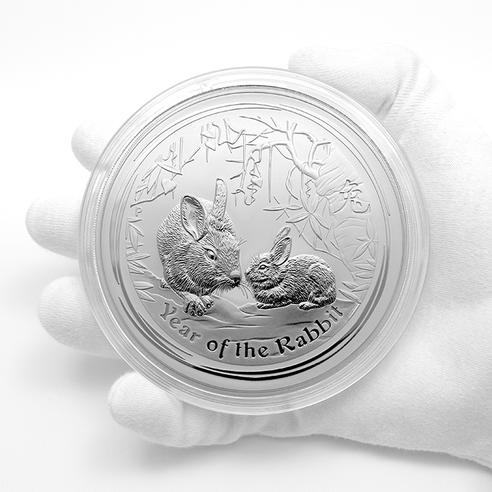 Stříbrná investiční mince Year of the Rabbit Rok Králíka Lunární 1 Kg 2011 