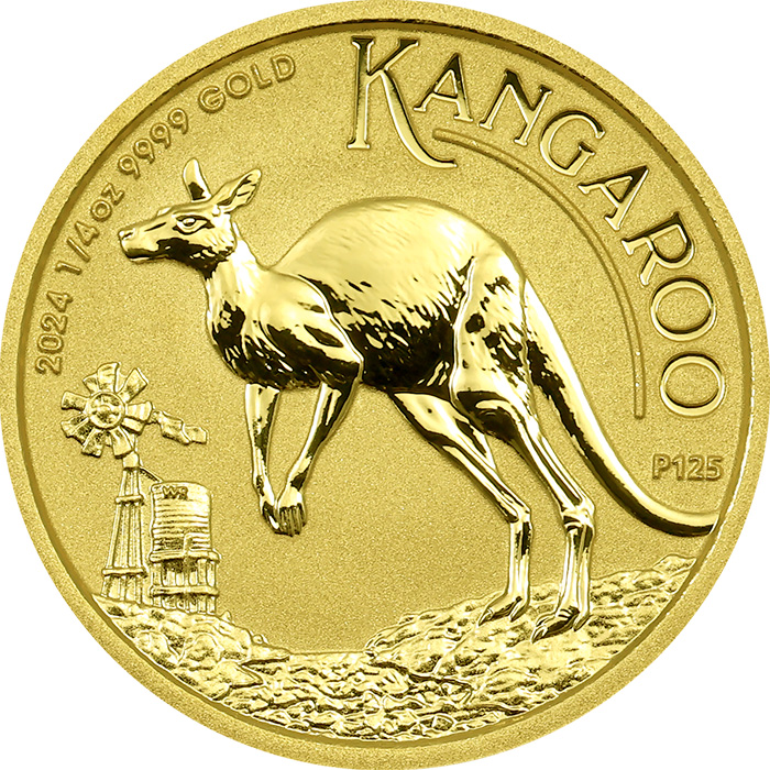 Přední strana Zlatá investičná minca Kangaroo Klokan 1/4 Oz