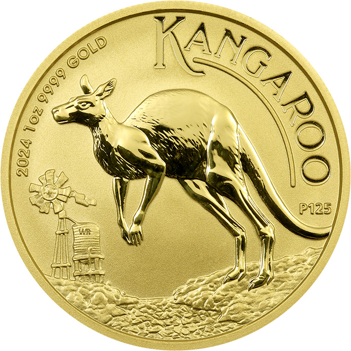 Přední strana Zlatá investičná minca Kangaroo Klokan 1 Oz