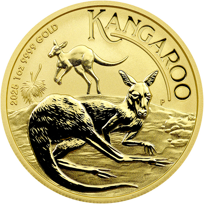 Přední strana Gold Investment Coin Kangaroo Kangaroo 1 Oz 