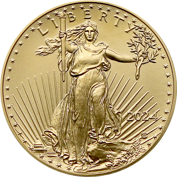 Přední strana Zlatá investičná minca American Eagle 1/2 Oz