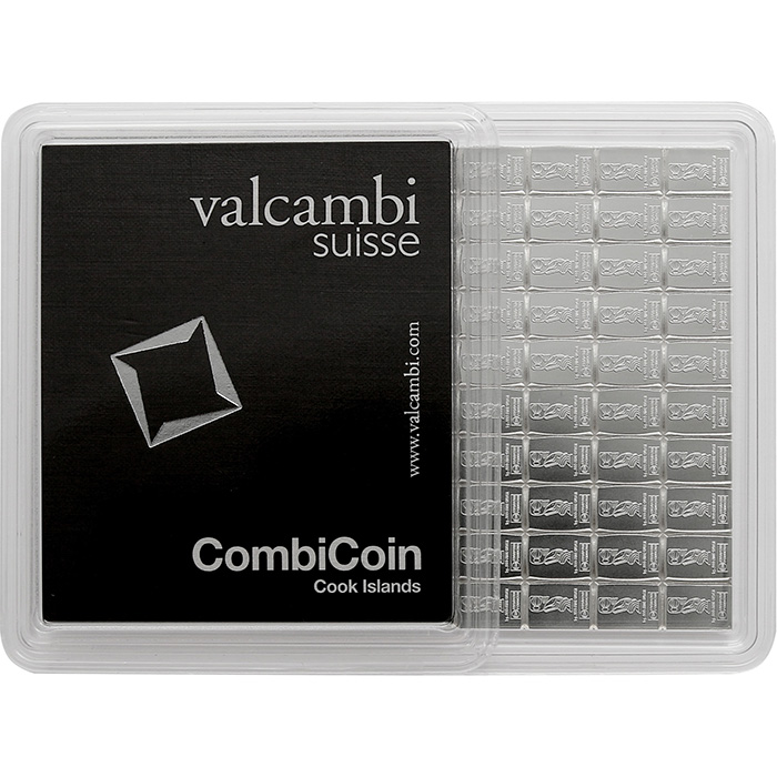 100 x 1g Combi Bar Valcambi SA Švýcarsko Investiční stříbrný slitek