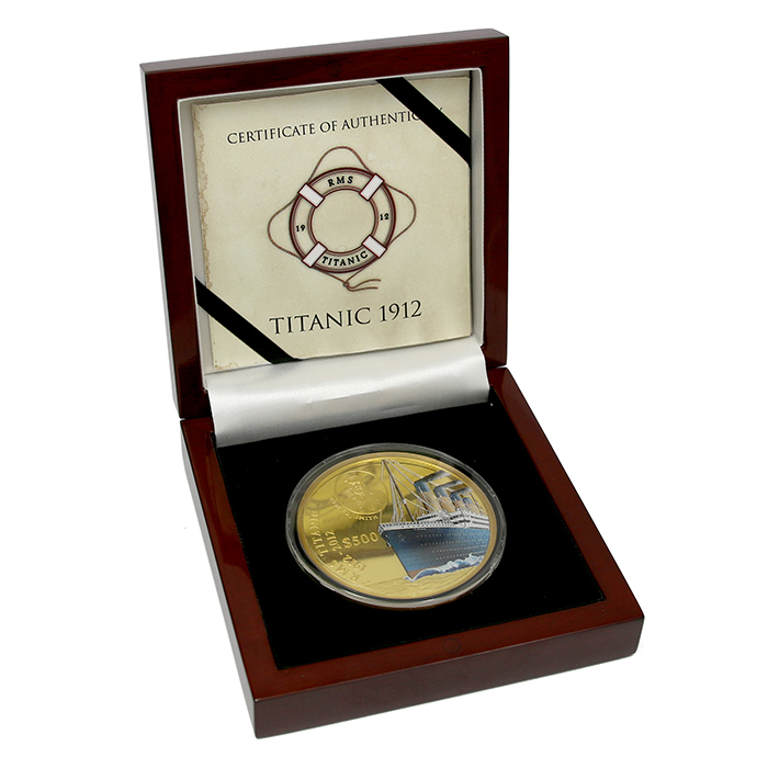 Zlatá mince 5 Oz Titanic 100. výročí 2012 Proof 