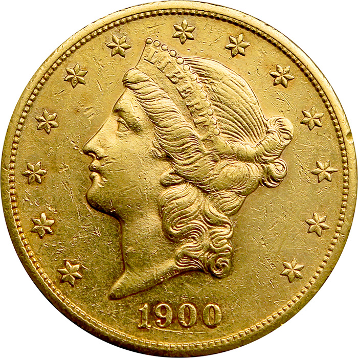 Zlatá mince American Double Eagle Liberty Head 1900