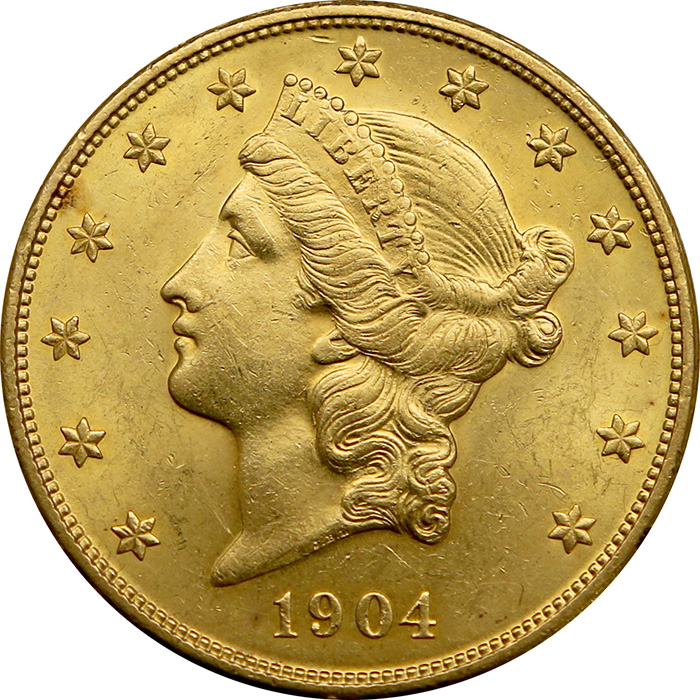 Zlatá minca American Double Eagle Liberty Head 1904