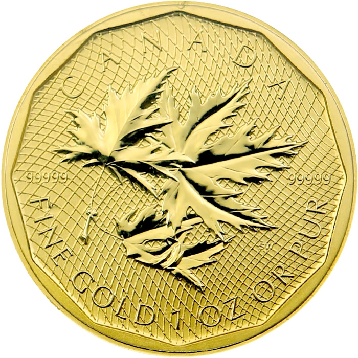 Přední strana Arany befektetési érme Million Dollar Maple Leaf 1 Oz 2012 (.99999)