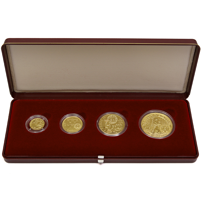 Přední strana Zlatá minca Sada Karel IV. 1998 Štandard