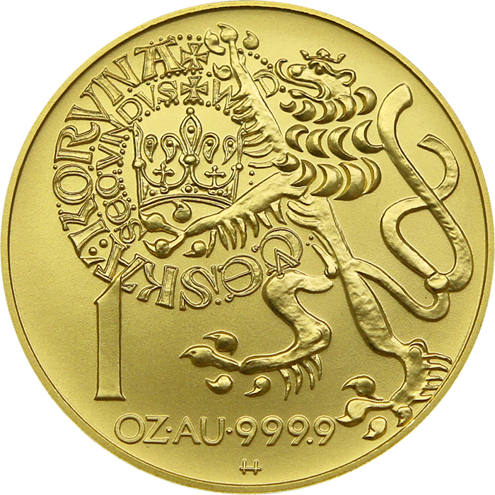 Přední strana Zlatá minca 10000 Kč Pražský groš 1996 Štandard