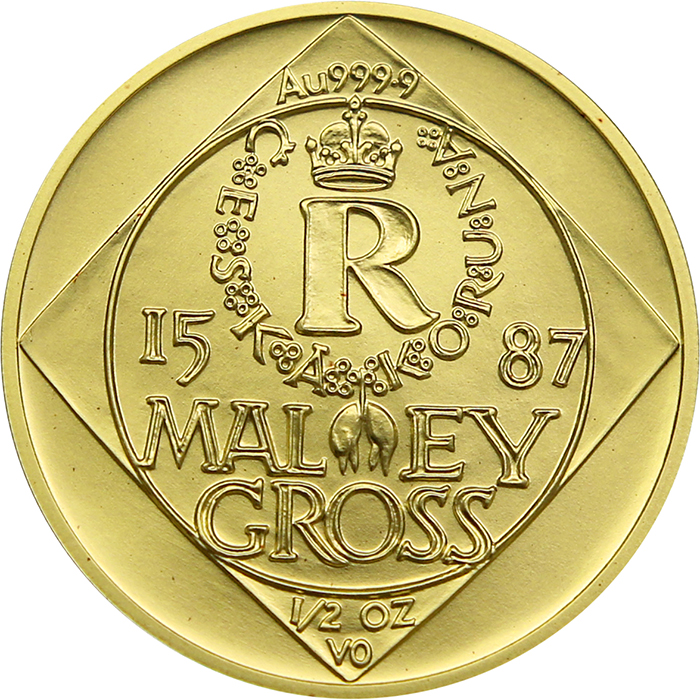 Přední strana Zlatá mince 5000 Kč Malý groš 1996 Standard 
