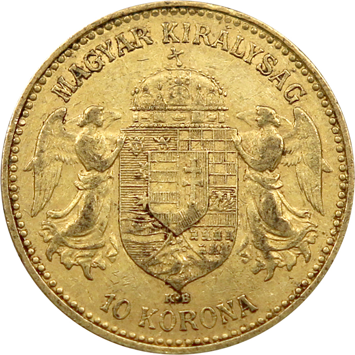 Zlatá mince Desetikoruna Františka Josefa I. Uherská ražba 1900