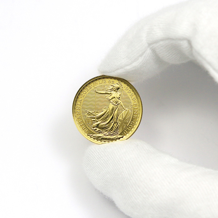 Zlatá investiční mince Britannia 1/2 Oz Královna Alžběta II. 