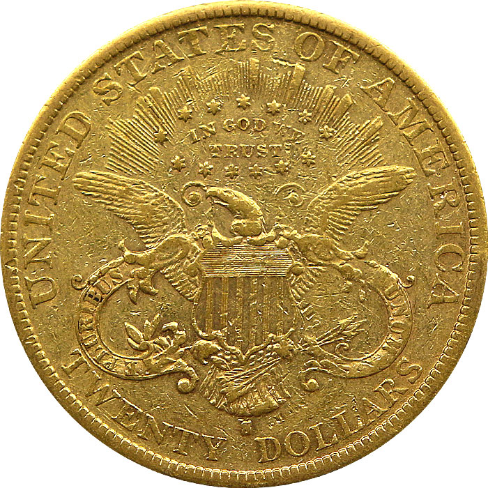 Zlatá mince American Double Eagle Liberty Head 1882