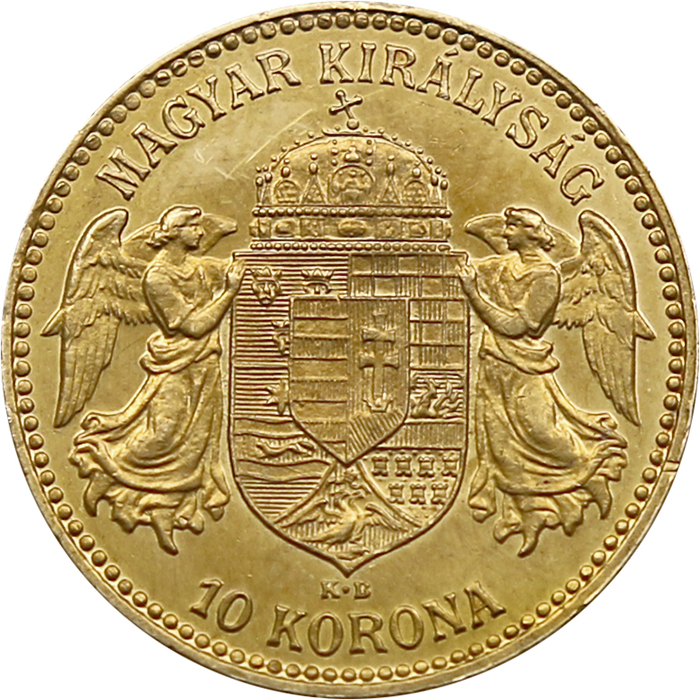 Zlatá mince Desetikoruna Františka Josefa I. Uherská ražba 1912