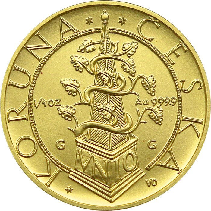 Přední strana Zlatá mince 2500 Kč Tolar moravských stavů 1995 Standard