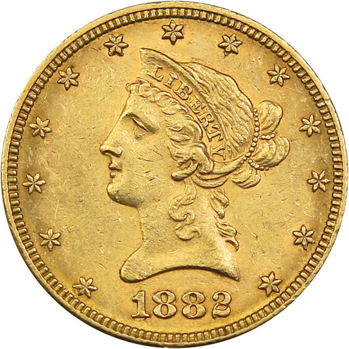 Zlatá minca 10 Dolar American Eagle Liberty Head 1882