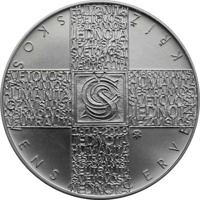 Stříbrná mince 200 Kč Založení Československého červeného kříže 100. výročí 2019 Standard