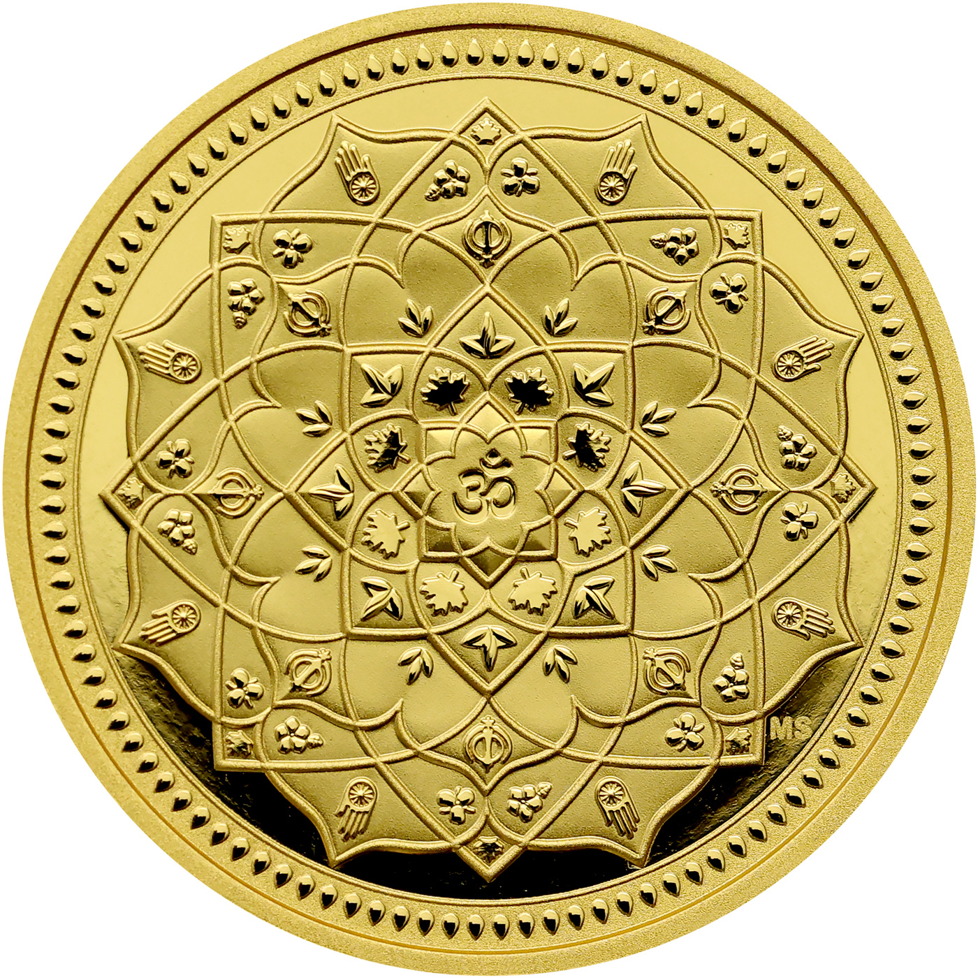 Přední strana Zlatá mince Diwali: Festival světel 1 Oz 2016 Proof