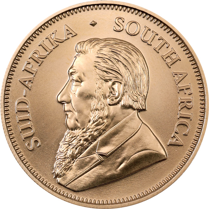 Zadní strana Zlatá investiční mince 1 Oz Krugerrand 50. výročí 2017