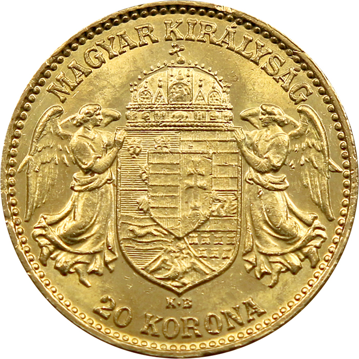 Zlatá mince Dvacetikoruna Františka Josefa I. Uherská ražba 1914