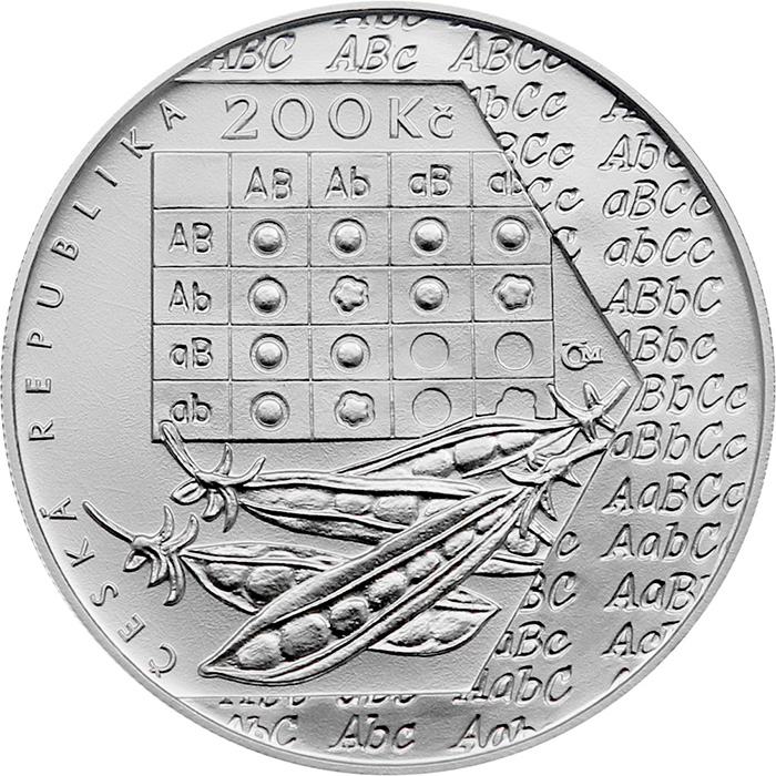 Strieborná minca 200 Kč Gregor Mendel 200. výročie narodenia 2022 Standard