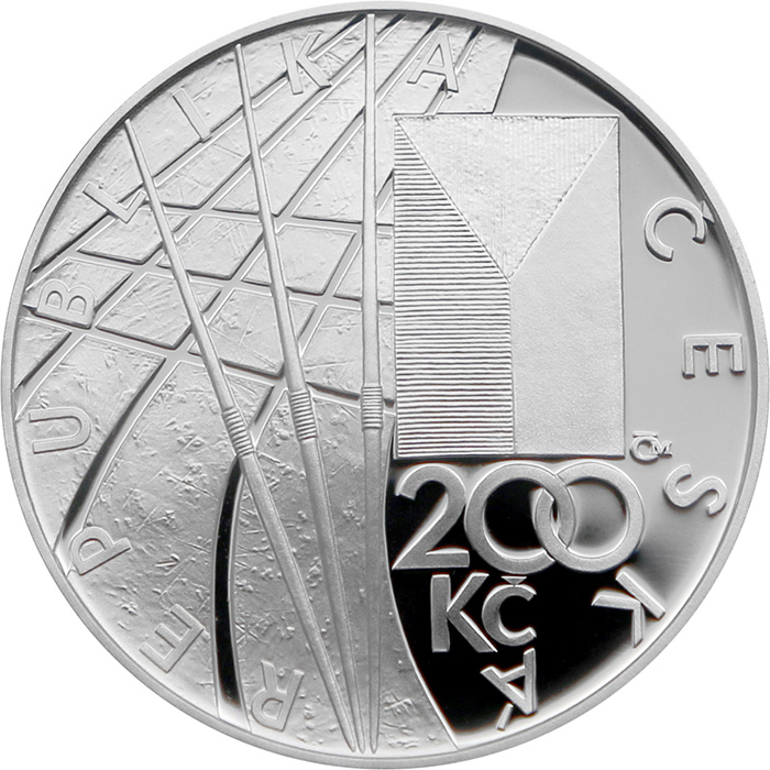 Stříbrná mince 200 Kč Dana Zátopková, Emil Zátopek 100. výročí narození 2022 Proof