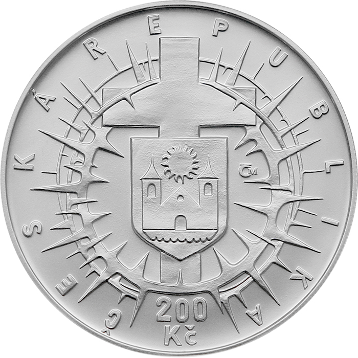 Stříbrná mince 200 Kč J. K. Matocha arcibiskupem olomouckým 75. výročí 2023 Standard