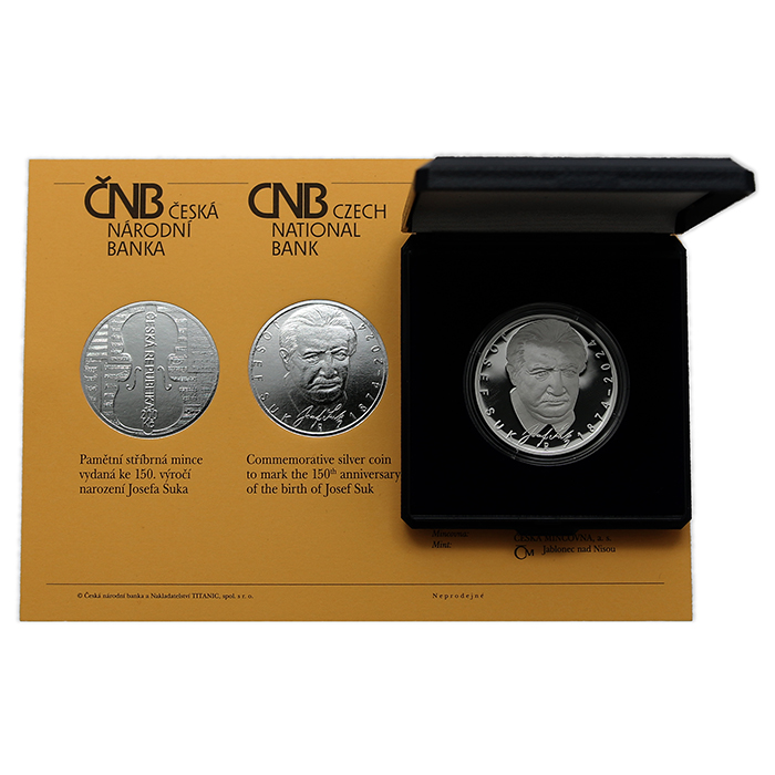 Stříbrná mince 200 Kč Josef Suk 150. výročí narození 2024 Proof