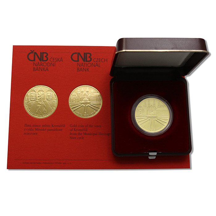 Zlatá minca 5000 Kč Mestská pamiatková rezervácia Kroměříž 2023 Standard