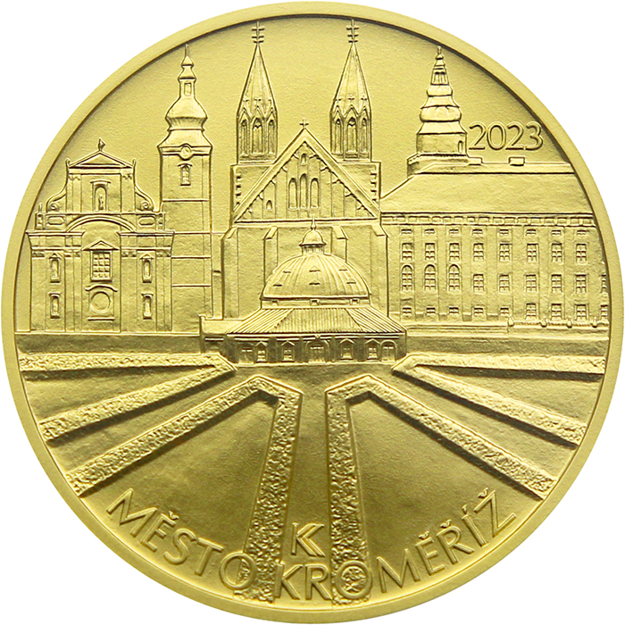 Zlatá minca 5000 Kč Mestská pamiatková rezervácia Kroměříž 2023 Standard