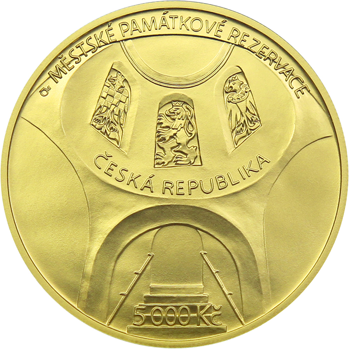 Zlatá minca 5000 Kč Mestská pamiatková rezervácia Hradec Králové 2023 Standard
