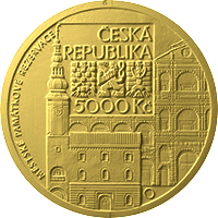 Zlatá mince 5000 Kč Městská památková rezervace Moravská Třebová 2024 Standard