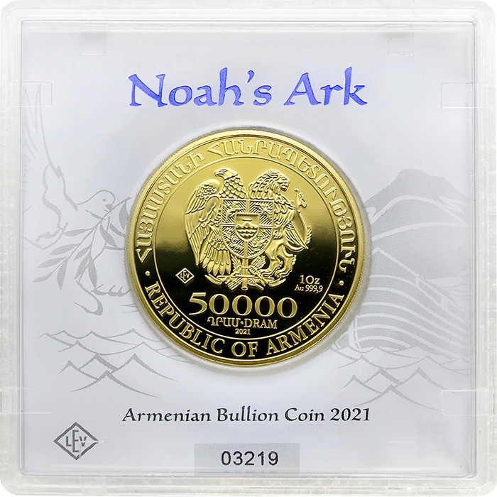 Zlatá investiční mince Noemova archa Arménie 1 Oz