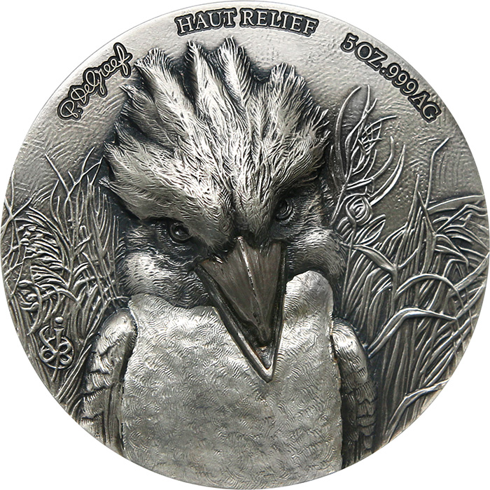 Exkluzivní sada stříbrných mincí Kookaburra High Relief 2022 Antique Standard