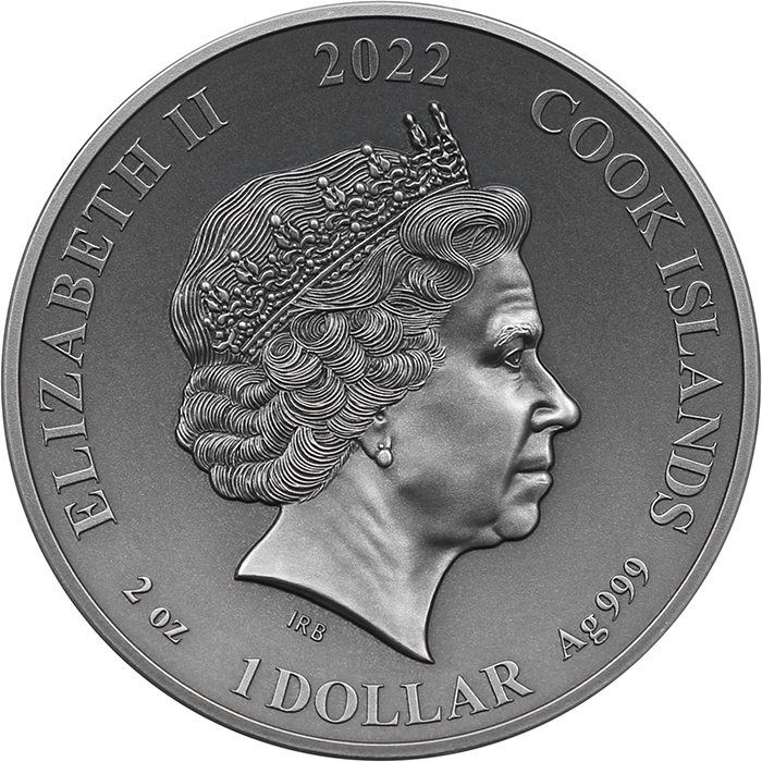 Stříbrná pozlacená mince Severští bohové - Heimdall 2 Oz High Relief 2022 Antique Standard