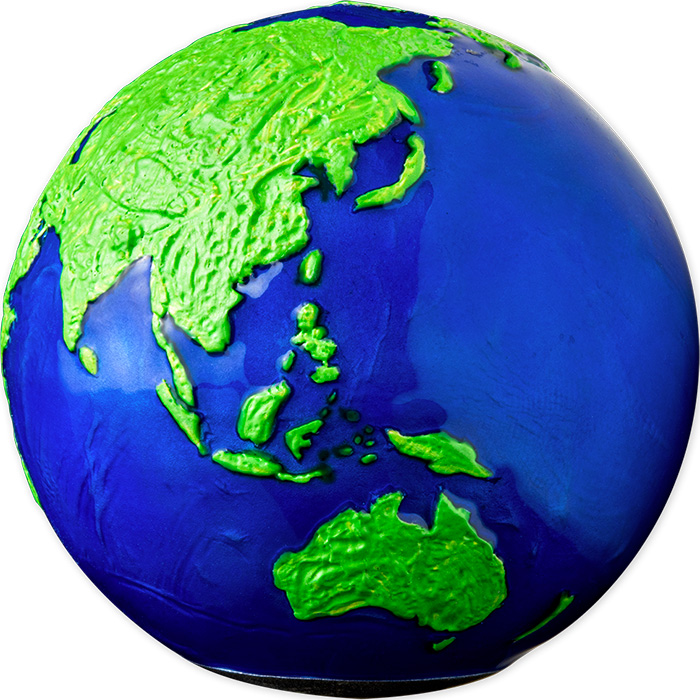Strieborná minca 3 Oz The Blue Marble - Zelená planéta Zem 2022