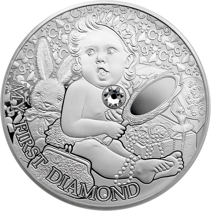 Stříbrná mince Mé první poklady -  Můj první diamant 2022 Proof