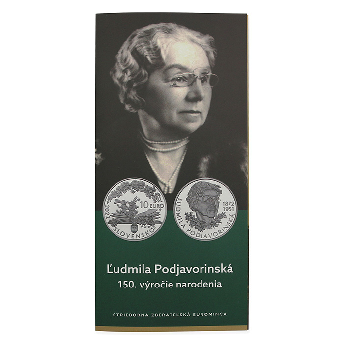 Stříbrná mince Ľudmila Podjavorinská - 150. výročí narození 2022 Proof