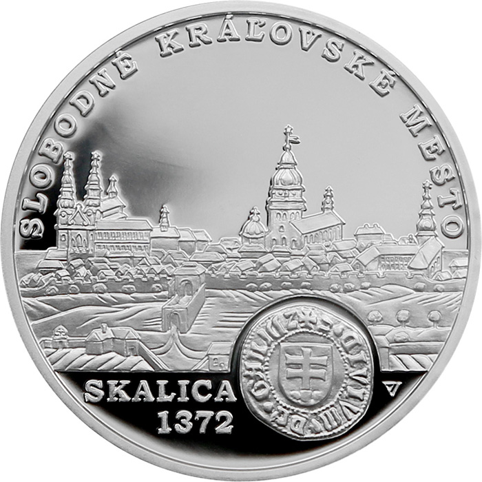 Stříbrná mince Povýšení Skalice na svobodné královské město - 650. výročí 2022 Proof