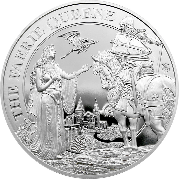 Stříbrná mince 5 Oz The Faerie Queene - Una & Redcrosse 2022 Proof