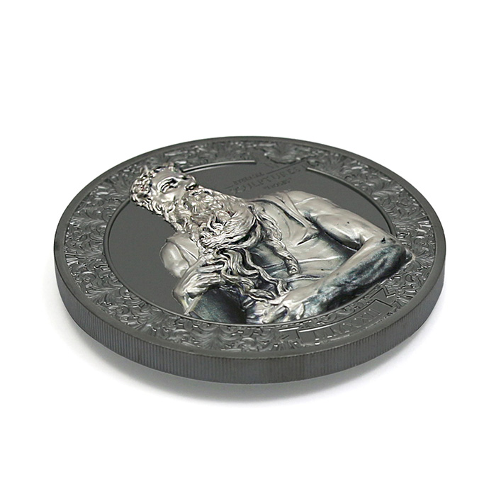 Stříbrná mince 3 Oz Věčné sochy II. - Mojžíš Ultra high relief 2022 Proof