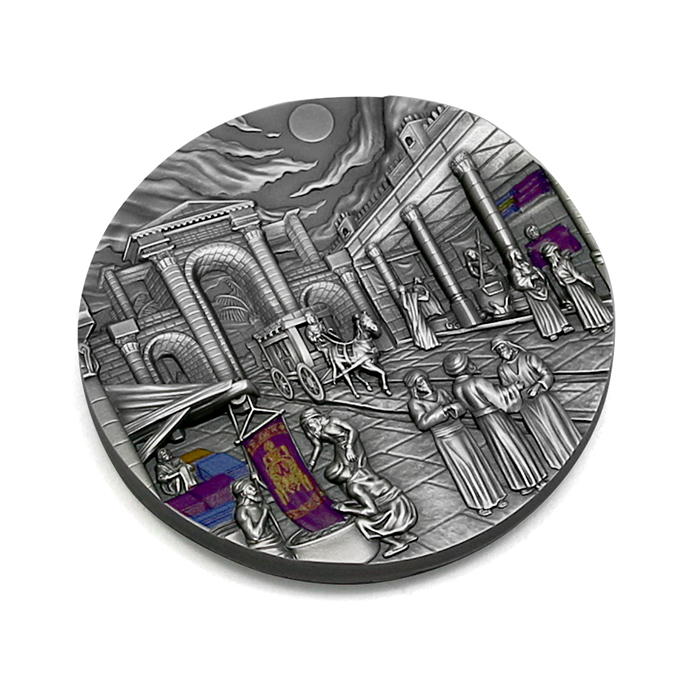 Stříbrná mince 2 Oz Ztracené civilizace - Fénicie a Kartágo Ultra high relief 2022 Antique Standard