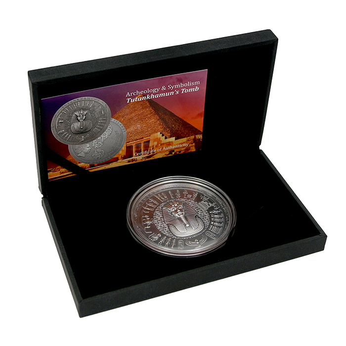 Stříbrná mince 3 Oz Tutanchamonova hrobka 2022 Antique Standard