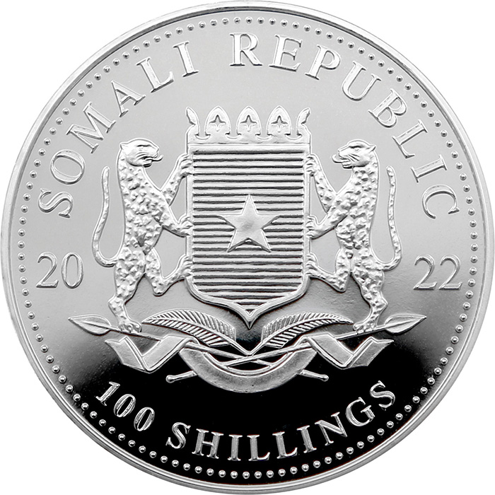 Stříbrná investiční mince Leopard Somálsko 1 Oz 2022