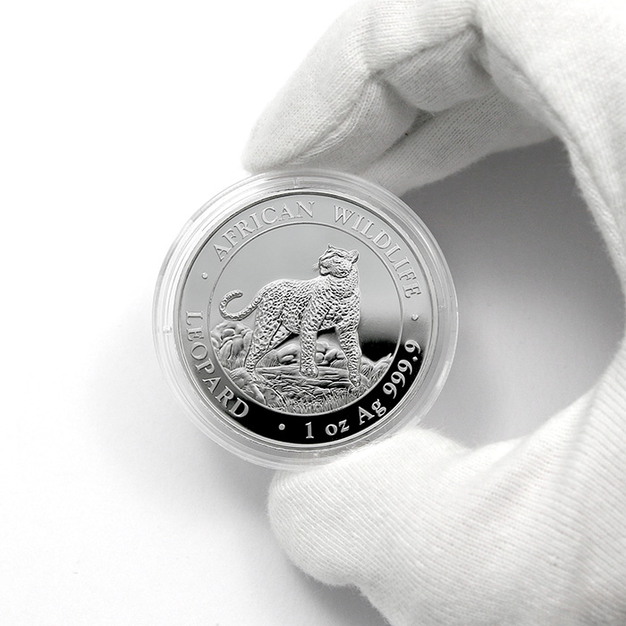 Stříbrná investiční mince Leopard Somálsko 1 Oz 2022