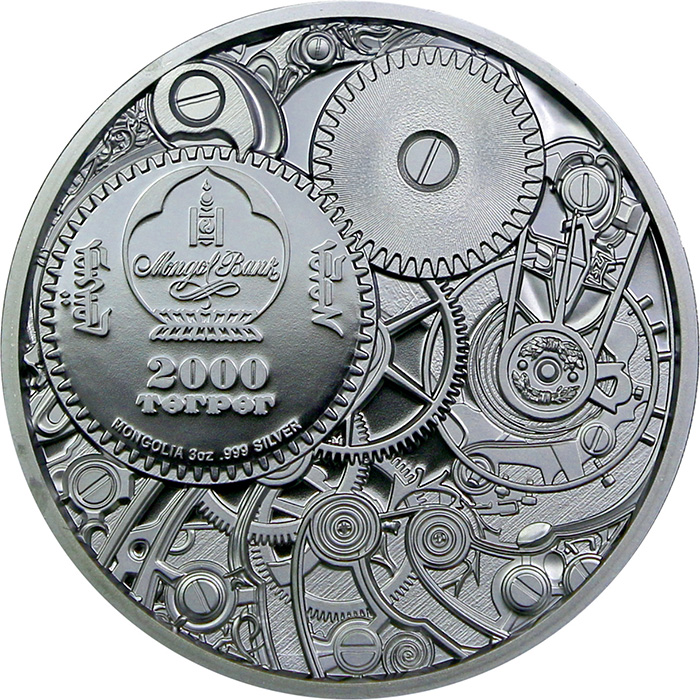 Stříbrná mince 3 Oz Evoluce mechanického strojku - Beruška Ultra high relief 2021 Proof